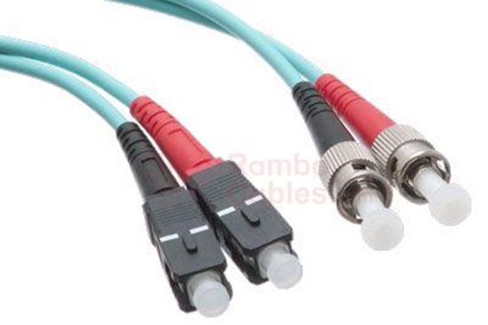 1 M SC/ST 50/125 Multimode 40/100GB Duplex Fiber Patch Cable - OM4  RamboCables.com