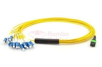 2 M 9/125 OS2 Singlemode MTP/MPO to LC Breakout Fiber Patch Cable - 12 Fiber  RamboCables.com