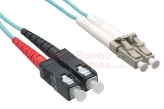 2 M LC/SC 10GB Laser Optimized Multimode Fiber Patch Cable - OM3  RamboCables.com