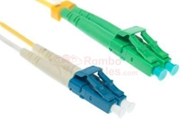 1 M LC-APC to LC-UPC 9/125 Singlemode Duplex Fiber Patch Cable - OS2  RamboCables.com