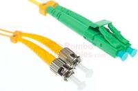 1 M LC-APC to ST-UPC 9/125 Singlemode Duplex Fiber Patch Cable - OS2  RamboCables.com