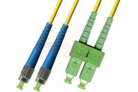 1 M SC-APC to FC-UPC 9/125 Singlemode Duplex Fiber Patch Cable - OS2  RamboCables.com