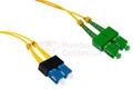 1 M SC-APC to SC-UPC 9/125 Singlemode Duplex Fiber Patch Cable - OS2  RamboCables.com