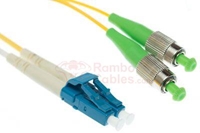 1 M FC-APC to LC-UPC 9/125 Singlemode Duplex Fiber Patch Cable - OS2  RamboCables.com