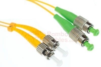 1 M FC-APC to ST-UPC 9/125 Singlemode Duplex Fiber Patch Cable - OS2  RamboCables.com