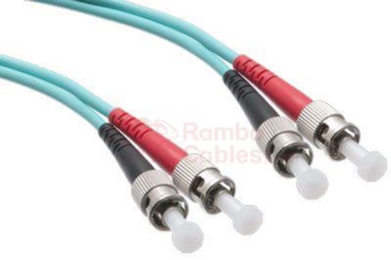 2 M ST/ST 10GB Laser Optimized Multimode Fiber Patch Cable - Plenum - OM3  RamboCables.com