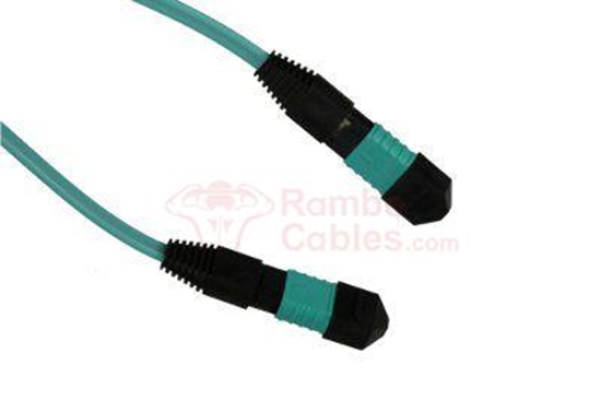 5 M 10GB 50/125 OM3 Multimode Plenum MTP/MPO Fiber Patch Cable - 12 Fiber  RamboCables.com