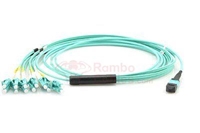 2 M 10GB 50/125 OM3 Multimode MTP/MPO to LC Breakout Fiber Patch Cable - 12 Fiber  RamboCables.com