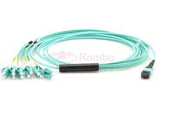 2 M 10GB 50/125 OM3 Multimode Plenum MTP/MPO to SC Breakout Fiber Patch Cable - 12 Fiber  RamboCables.com