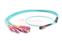 2 M 40GB 50/125 OM4 Multimode MTP/MPO to LC Breakout Fiber Patch Cable - 12 Fiber  RamboCables.com