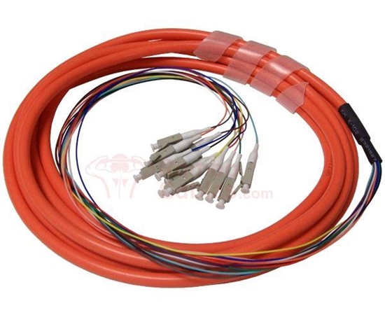 LC 3 Meter Fiber Optic Pigtail - 12 Strand Multimode - 62.5/125 OM1  RamboCables.com