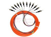 ST 3 Meter Fiber Optic Pigtail - 12 Strand Multimode - 62.5/125 OM1  RamboCables.com