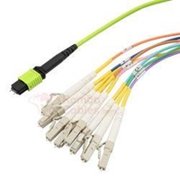 8Fibers 0.5 M L-com MPO w/Pins to LC Fan-out - OM5 50/125 - ONFR  RamboCables.com