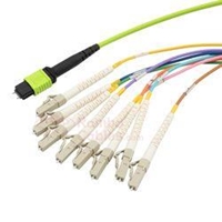 8Fibers 0.5 M L-com MPO w/Pins to LC Fan-out - OM5 50/125 - Flex Boot - ONFR  RamboCables.com