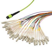 24Fibers 0.5 M L-com MPO w/Pins to LC Fan-out - OM5 50/125 - Flex Boot - ONFR  RamboCables.com