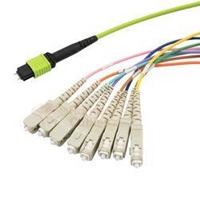 8Fibers 0.5 M L-com MPO w/Pins to SC Fan-out - OM5 50/125 - ONFR  RamboCables.com