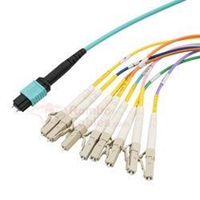 8Fibers 0.5 M L-com MPO w/Pins to LC Fan-out - OM4 50/125 - ONFR  RamboCables.com