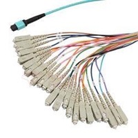 24Fibers 0.5 M L-com MPO w/Pins to SC Fan-out - OM4 50/125 - ONFR  RamboCables.com