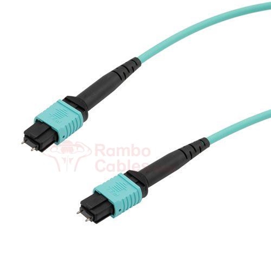 OM4 3 M L-com MPO 8 Fiber Cable - w/Pins - Type A - 50/125 - LSZH  RamboCables.com